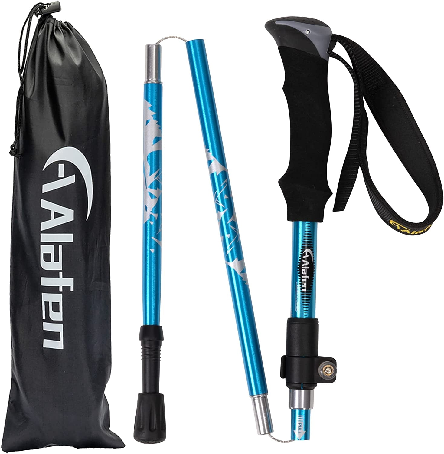 Lightweight Collapsible Trekking Pole - 7075 Aluminum Adjustable Walking Stick for Hiking & Travel, Foldable Quick-Lock Design, Single Adults niors - Image 2