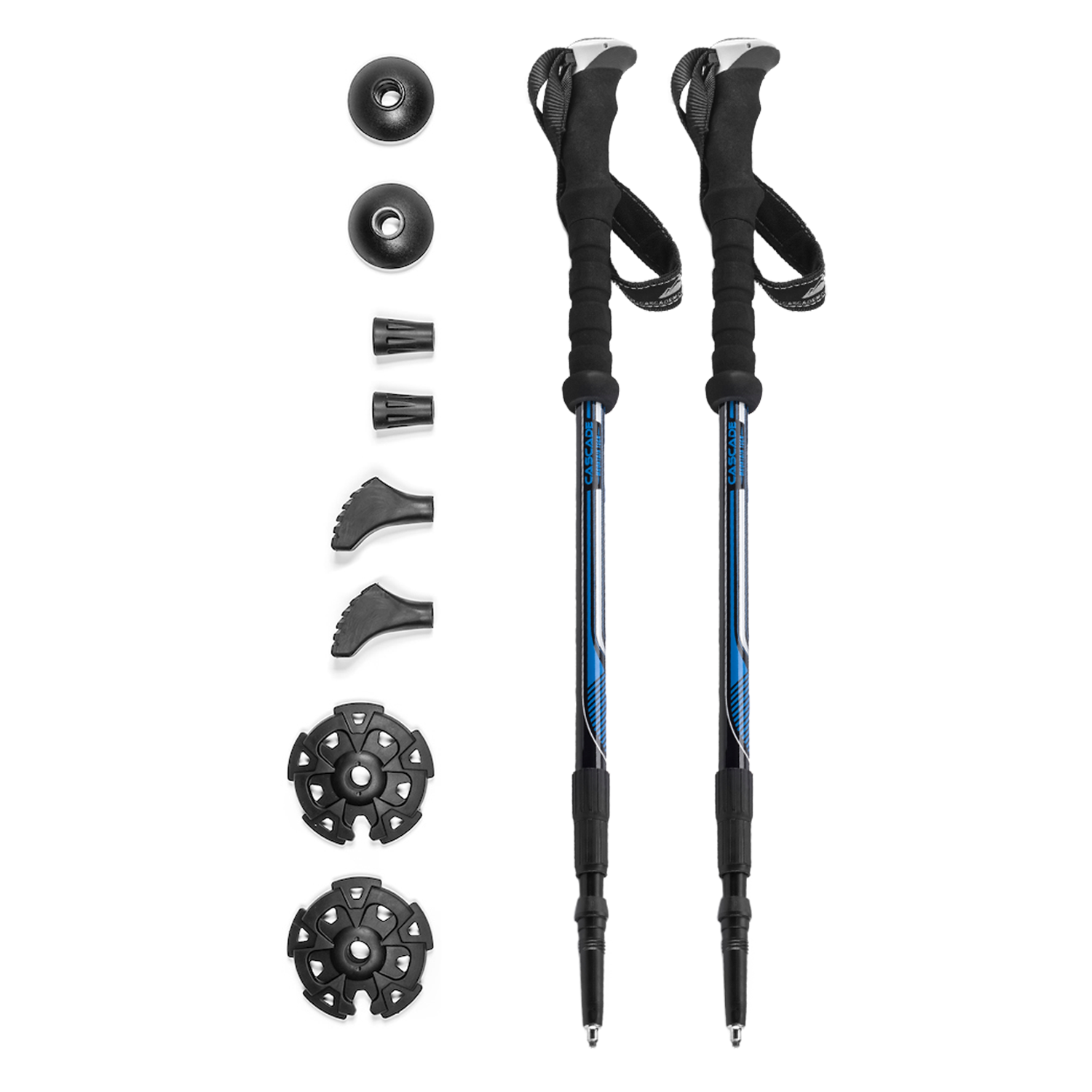 Cascade Mountain Tech Aircraft-Grade Aluminum Anti-Shock Twist Lock Trekking Poles, Length 26"-54" - Image 7